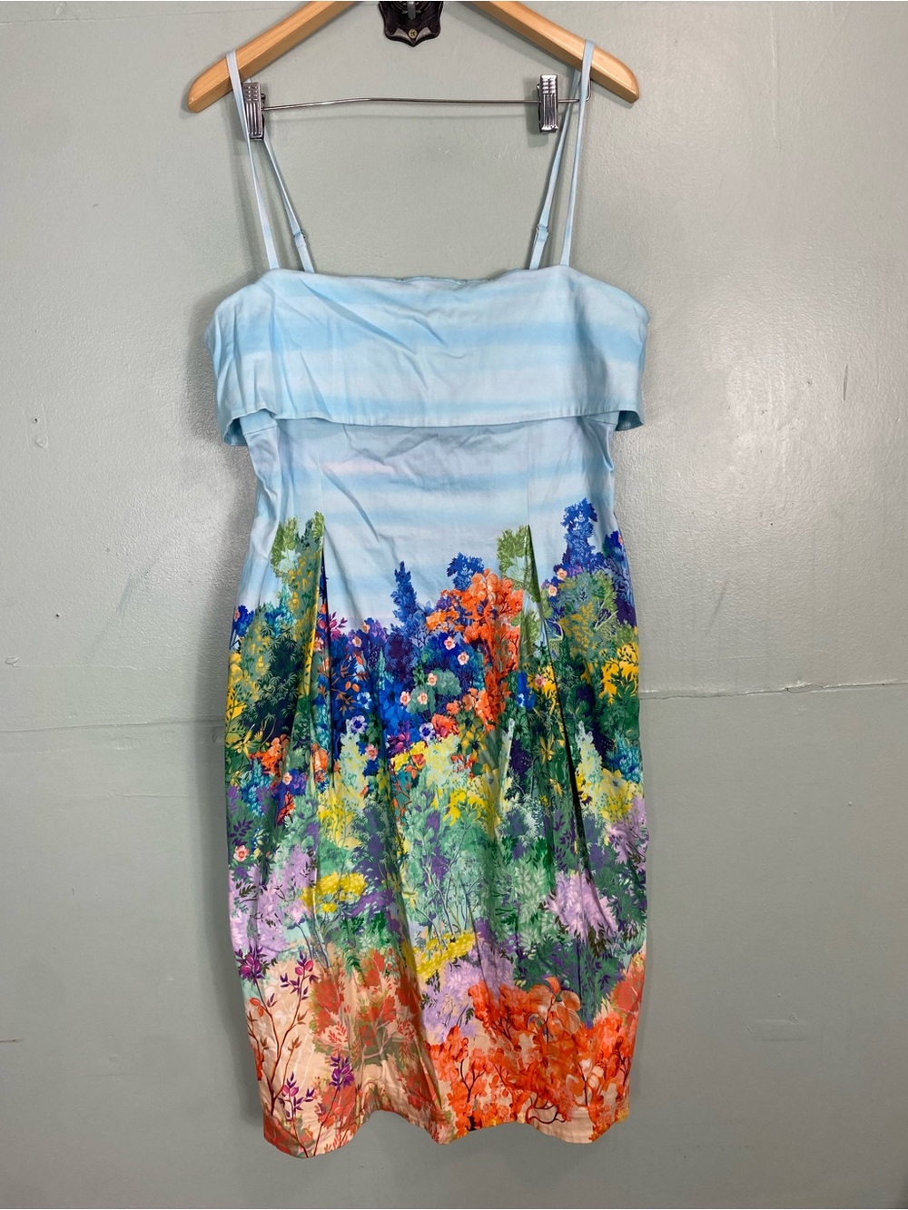 Anthropologie Sleeveless Printed Knee Length Dress Floral Large Sundress - Picture 2 of 7